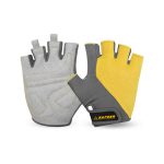 Grey and Yellow Comfortable Half Finger Gym Gloves