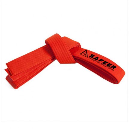 Red Martial Arts Belt with Black Stripe