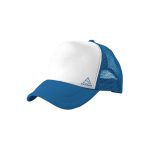Blue and white custom sports caps