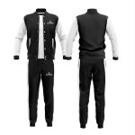 Black and white track suit