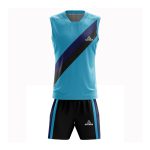 Blue and black Custom Made Youth Basketball Uniforms USA