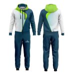 Whit and black track suit