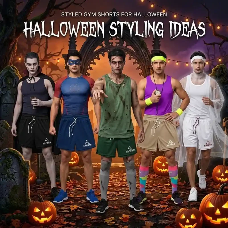 Workout shorts outfit ideas for Halloween